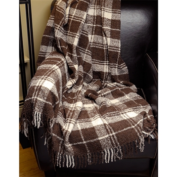 (Sold Out) CLEARANCE: RF203 Handwoven Alta Boucle' Classic Plaid Throw