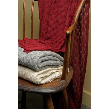 CLEARANCE! RF509 Leaf Lace Throw