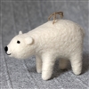 RF671 Needle Felt Polar Bear Ornament