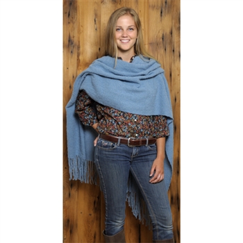 SHOW SPECIAL: RR195 Alta Boucle' Handwoven Shawl - Brown Only