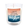 GLIMMER OF HOPE Scripture Candle "I can do all things through Him" - Hibiscus & Coconut