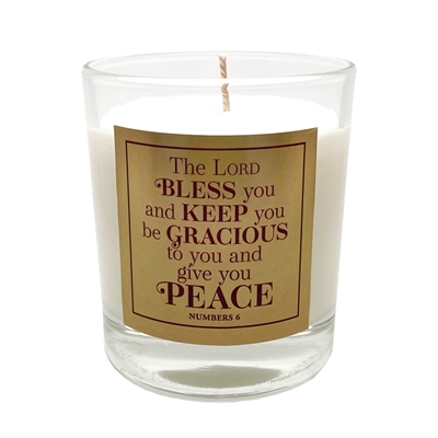 GLIMMER OF HOPE Scripture Candle "The Blessing" - Pomegranate