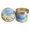 "He is Risen! Hallelujah!"  Scripture Candle Tin - Bluebell fragrance