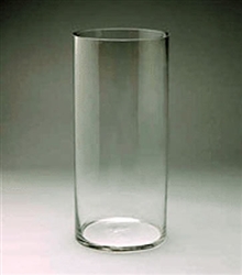 Glass Cylinder Vase, 12" x 6"