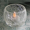 Crackle Glass Votive Candle Holder