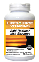 Acid Reducer with Enzymes - 60 Lozenges - Heartburn