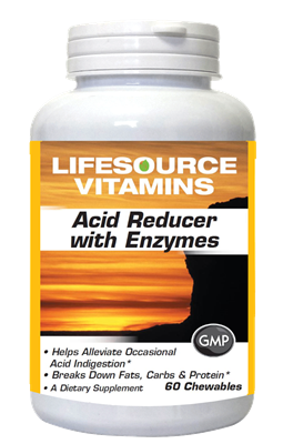 Acid Reducer with Enzymes - 60 Lozenges - Heartburn