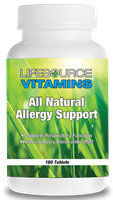 Allergy Support - NEW VALUE SIZE 180 Tablets - All Natural