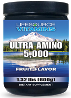 Ultra Amino 5,000 -  Amino Acid Complex - Fruit Flavor- 1.32 lbs