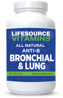 Bronchial/Lung Support - Anti-B -  All Natural & Safe - 90 Caps - Proprietary Formula