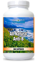 ANTI-B -  Antibiotic - All Natural & Safe - 360 Caps - Proprietary Formula - FAMILY SIZE