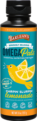 Barlean's Omega Pals Chirpin Slurpin Lemonade Fish Oil 8oz