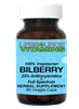 Bilberry (Organic) Leaf - 250 mg -w/ Bilberry Leaf Extract -50 mg - 60 Vegetarian Capsules