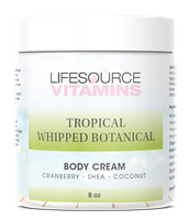 TROPICAL -Whipped Botanical Body Cream- Cranberry & Shea- 8 oz - Psoriasis, Eczema, & Rosacea