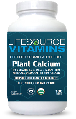 Plant Calcium (USDA Organic Icelandic Red Algae) - VALUE SIZE 180 Tablets