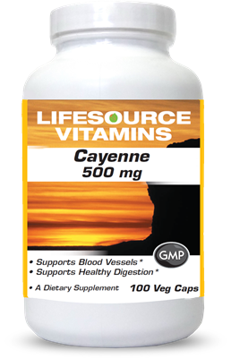 Cayenne - 500 mg - 40,000 Heat Units - 100 Veg Caps
