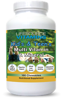 Kid's & Teen's Multivitamins & Minerals - 180 Chewable Tablets