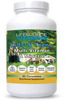 Kid's & Teen's Multivitamins & Minerals -  90 Chewable Tablets