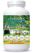 Kid's & Teen's Multivitamins & Minerals -  30 Chewable Tablets