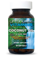 Coconut Oil Virgin & Certified Organic 1,000 mg softgels