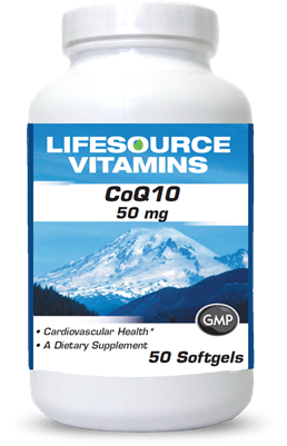 CoQ10 50 mg - 50 Softgels - W/ Vit E & Selenium