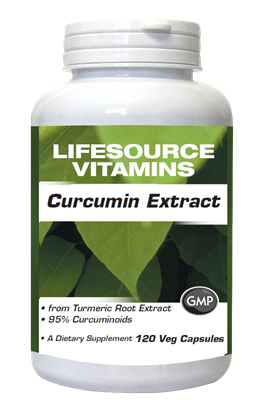 Curcumin from Standardized Turmeric Root Extract  120 Veg Capsules - 665mg VALUE SIZE