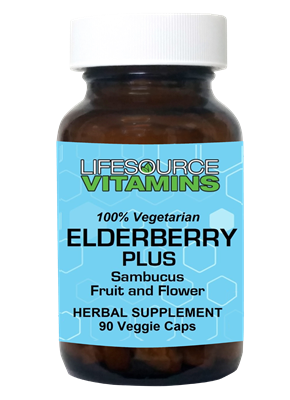 Elderberry Plus  - 90 Veggie Capsules - Organic Elderberry