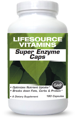 Super Enzymes - 180 Caps - Betaine HCI - VALUE SIZE