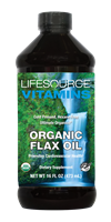 Flax Oil - Cold Pressed & Organic - Liquid 16 fl Oz