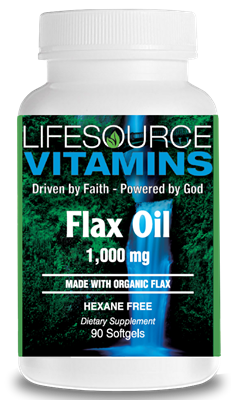 Flax Oil 1,000 mg - Flax Seed Softgels - Organic 90 Softgels