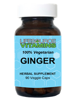 Ginger Root 500 mg - 90 Veg Capsules - ORGANIC