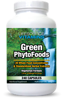 Green Phyto Foods - ORGANIC - 240 Capsules - Proprietary Formula - Organic Whole Food VALUE SIZE