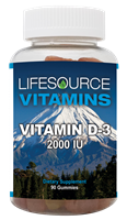 Vitamin D-3 Gummies 2,000 IU - 90 Gummies -45 Servings