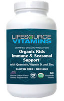 Kids Organic Immune & Seasonal Support - 60 Chewable Tablets- Natural Berry Flavor