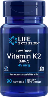 Life Extension - Low Dose Vitamin K2 45 mcg - 90 Softgels