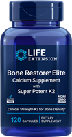 Life Extension - Bone Restore Elite Calcium Supplement with Super Potent K2 120 Capsules