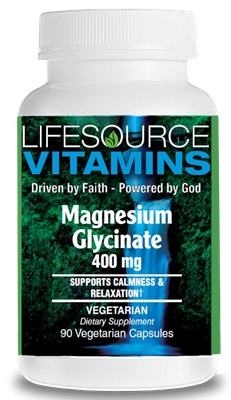 Magnesium Glycinate 400 mg - 90 Veg Capsules