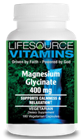 Magnesium Glycinate 400 mg - 180 Veg Capsules VALUE SIZE