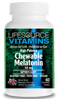 Melatonin CHEWABLE 10 mg- High Potency- 60 Chewable Tablets