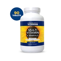 Multivitamins & Minerals - 90 Tablets - Proprietary Formula.