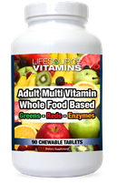 Adult Multi Vitamin - Immune Boosting Whole Food Based, 90 Chewable Tablets