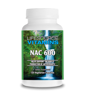 NAC - N-Acetyl Cysteine 600 mg  -VALUE SIZE 120 Vegetarian Capsules