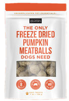 Natural Rapport - The Only Freeze Dried PUMPKIN MEATBALLS Dogs Need - 7 oz