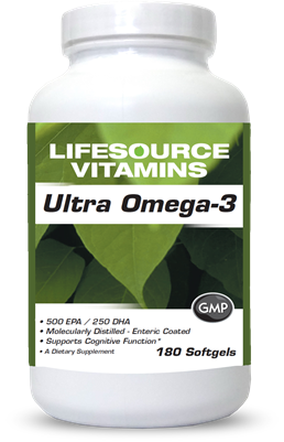 Ultra Omega 3 - 500 EPA / 250 DHA - 180 Softgels VALUE SIZE