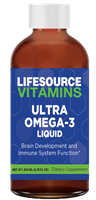 Ultra Omega-3 Liquid (Highest Potency) Orange Cherry Flavor - 6.76 oz - Non-GMO