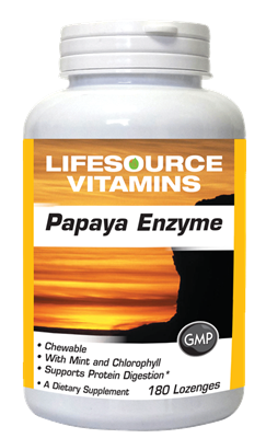 Papaya Enzymes with Bromelain - 180 Chewable Vegan Tablets