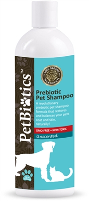 Petbiotics- Prebiotic Dog & Cat Shampoo- Unscented 16 oz