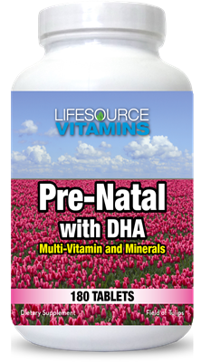 Pre-Natal with DHA Multivitamins & Minerals - 180 Tabs - Proprietary Formula