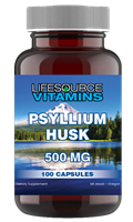 Psyllium Husk 500 mg - 100 Capsules