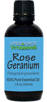 Rose Geranium 1 fl oz-  LifeSource Essential Oils